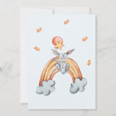 Niedlich Bunny Blue Baby Dusche Danke Karte (Rückseite)