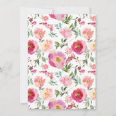 Niedlich Bunny Blush Rose Blume Kinderdusche per M Einladung (Rückseite)