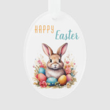 Niedlich Bunny Bunny Colorful Egi Blume Foto Oster