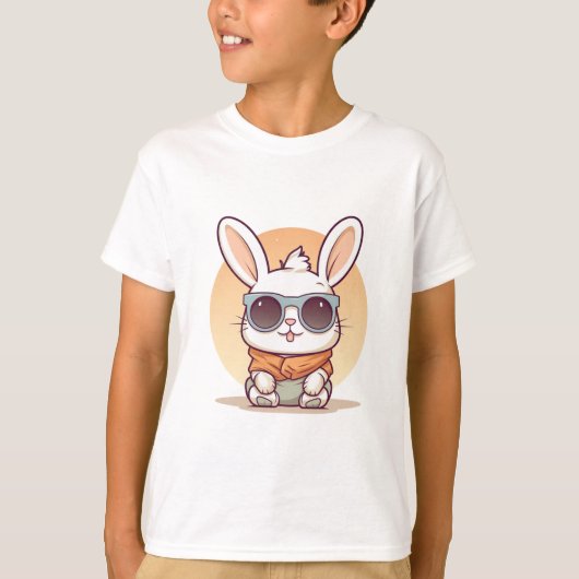 Niedlich Bunny Cartoon T-Shirt (Vorderseite)