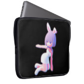 Niedlich Bunny Cheerleader Flyer Laptopschutzhülle (Vorne Rechts)
