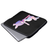 Niedlich Bunny Cheerleader Flyer Laptopschutzhülle (Vorne Knopf)