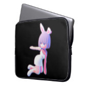 Niedlich Bunny Cheerleader Flyer Laptopschutzhülle (Vorderseite Links)