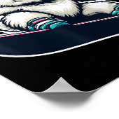 Niedlich Bunny Darstellend Snowboarding Trip Kinde Poster (Ecke)