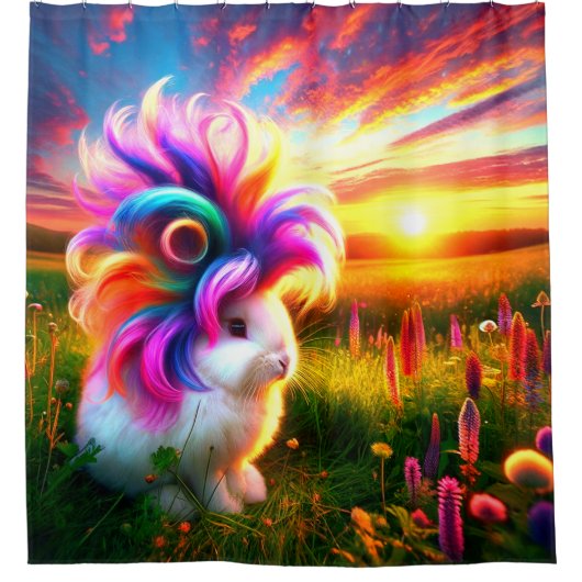 Niedlich Bunny Duschvorhang (Vorderseite)