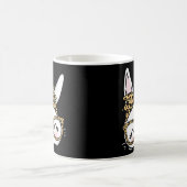 Niedlich Bunny Face Leopard Glasses Headband Happy Kaffeetasse (Mittel)