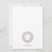 Niedlich Bunny Family Gray Couples Kinderduschmädc Einladung (Rückseite)