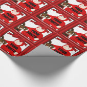 Niedlich Bunny First Christmas Custom Foto Geschenkpapier (Ecke)