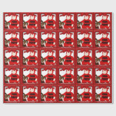 Niedlich Bunny First Christmas Custom Foto Geschenkpapier (Flach)