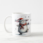 Niedlich Bunny Frohe Weihnachten Kaffeetasse (Links)