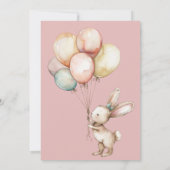 Niedlich Bunny Geburtstag Einladung (Rückseite)
