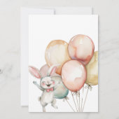 Niedlich Bunny Geburtstag Einladung (Rückseite)