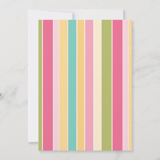 Niedlich Bunny Geburtstag Einladung (Rückseite)