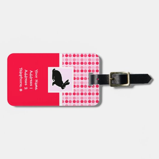 Niedlich Bunny Gepäckanhänger (Vorderseite horizontal)