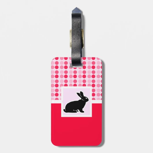 Niedlich Bunny Gepäckanhänger (Rückseite vertikal)