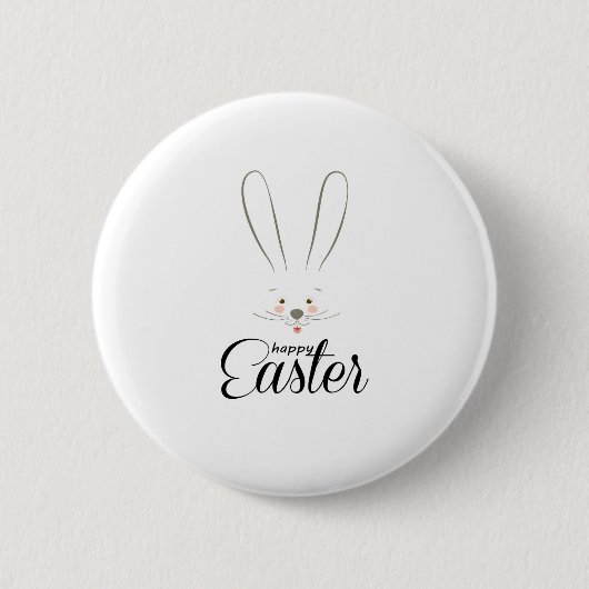 NIEDLICH BUNNY HAPPY EASTER HOLIDAY PARTY Trendy Button (Vorderseite)