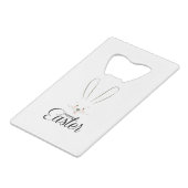 NIEDLICH BUNNY HAPPY EASTER HOLIDAY PARTY Trendy Geldbeutel Flaschenöffner (Rückseite Schrägansicht)