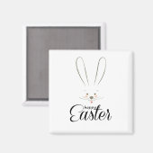 NIEDLICH BUNNY HAPPY EASTER HOLIDAY PARTY Trendy Magnet (Vorderseite/Rückseite)