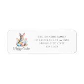 Niedlich Bunny Happy Osterfeier Rücksendeadresse (Vorne)