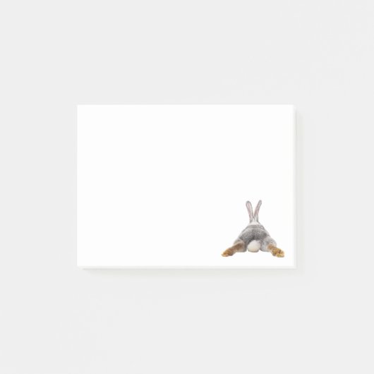 Niedlich Bunny Hintern Schwanz Kaninchen Post-it Klebezettel (Vorderseite)