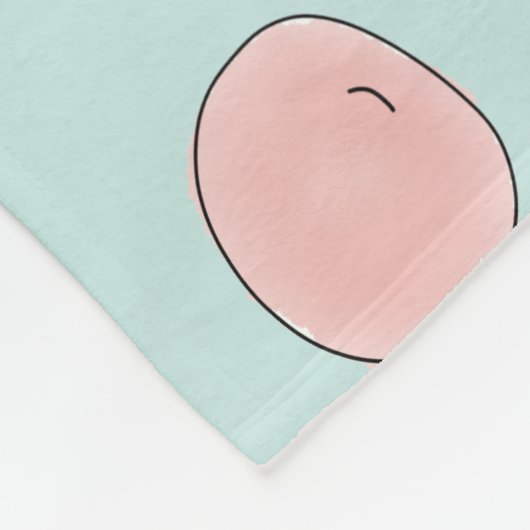 Niedlich Bunny Holding a Balloon Fleecedecke (Ecke)