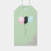 Niedlich Bunny Holding a Balloon Geburtstag Danke Geschenkanhänger (Rückseite)