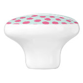 Niedlich Bunny Holding a Balloon Keramikknauf (Seitenansicht)