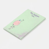 Niedlich Bunny Holding a Balloon Post-it Klebezettel (angewinkelt)