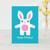 Niedlich Bunny Hug Karte (Gelbe Blume)