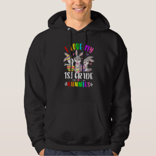 Niedlich Bunny I Liebe mein 1. Grade Bunnies Rabbi Hoodie