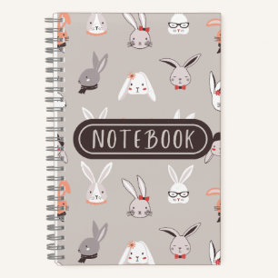 Niedlich Bunny Illustriert Bunnies Notizblock