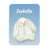 Niedlich Bunny Kids Name Monogram Magnet (Vertikal)