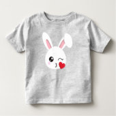 Niedlich Bunny, Little Bunny, White Bunny, Herz, K Kleinkind T-shirt (Vorderseite)