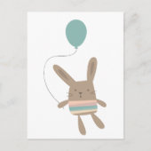 Niedlich Bunny mit Balloon Postkarte (Vorderseite)