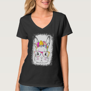 Niedlich Bunny mit Bandana Gefärbte Krawatte Brill T-Shirt