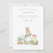 Niedlich Bunny mit Erdbeeren Dankeskarte (Vorderseite)