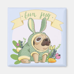 Niedlich Bunny Mops Magnet