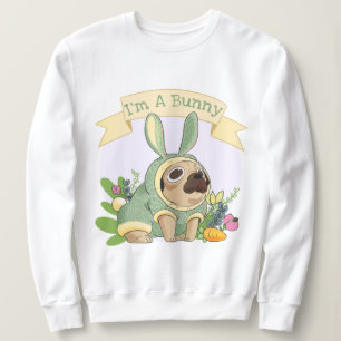Niedlich Bunny Mops Sweatshirt