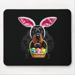Niedlich Bunny Oars Gordon Setter Hund Ostereier J Mousepad