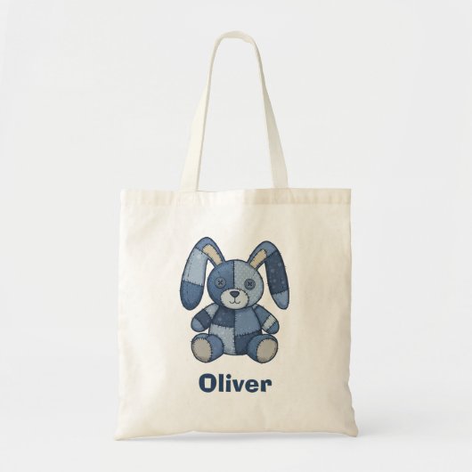 Niedlich Bunny Patchwork Denim Tragetasche (Vorne)