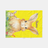 Niedlich Bunny Personalisiert Fleecedecke (Vorderseite (Horizontal))