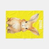 Niedlich Bunny Personalisiert Fleecedecke (Vorderseite (Horizontal))