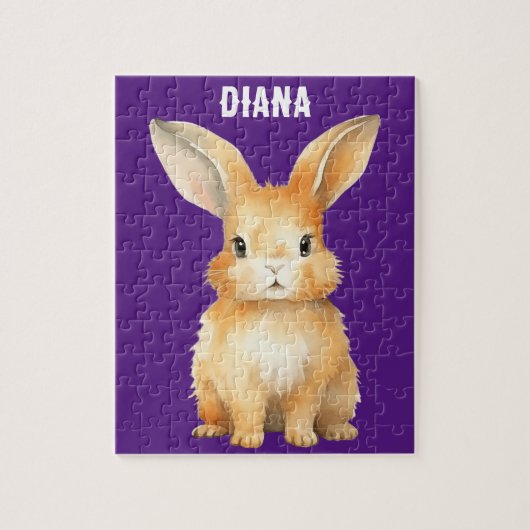 Niedlich Bunny Personalisiert Puzzle (Vertikal)