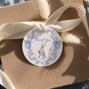 Niedlich Bunny Peter Rabbit Boy Babydusche Danke Geschenkanhänger