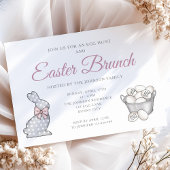 Niedlich Bunny Pink Osterfest Ei Jagd Einladung