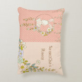 Niedlich Bunny Pink Polka Dot Dekokissen (Rückseite(Vertikal))