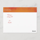 Niedlich Bunny Pumpkin Happy Fall Gruß Postkarte (Rückseite)