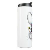Niedlich Bunny Rabbit Face Gefärbte Krawatte Glass Thermosbecher (Nach links gedreht)
