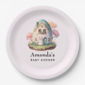 Niedlich Bunny Rabbit Japanisch Kawaii Stil Geburt Pappteller (Vorderseite)