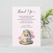 Niedlich Bunny Rabbit Japanischer Kawaii Stil Dankeskarte (Stehend Vorderseite)